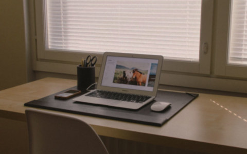 Computer on desk