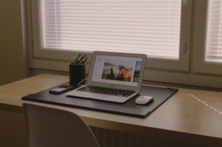 Computer on desk